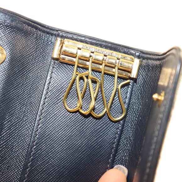 Louis Vuitton Monogram Denim 4-Ring Key Holder Case Made in France - Picture 7 of 7